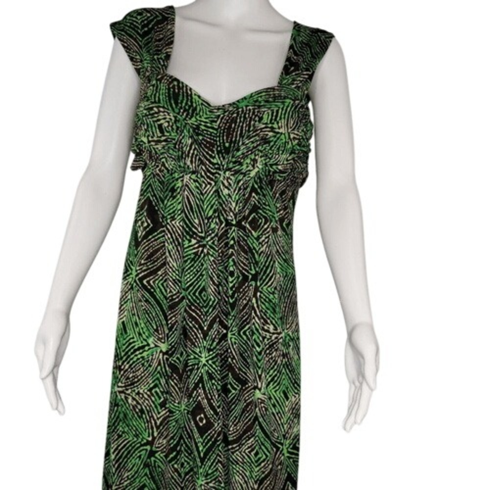 AGB Dress Green & Black Sleeveless Dress